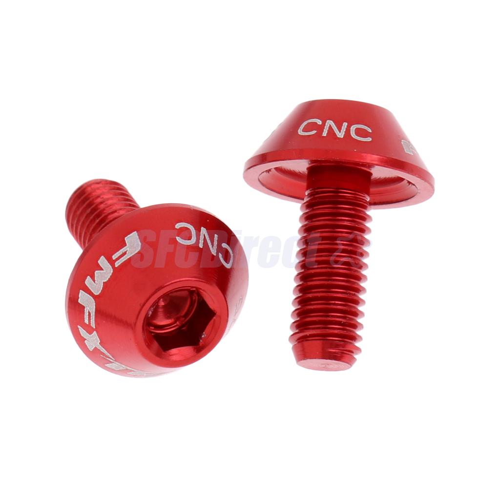 CNC Anodize Bike Cycle Water Bottle Cage Aluminium Alloy M5 x 12mm Hexagon Head Bolts Red