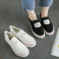 Hot Sale Floral Canvas Shoes 2016 Fashion Appliques Slipony Women Footwear Height Increase Girl Female Comfort