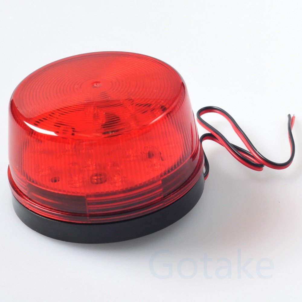 Red Led Flash Siren 12v Security Light Alarm Strobe Warning Alert Lamp