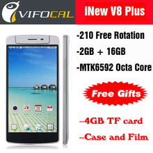 Original iNew V8 Plus MTK6592 Octa Core Mobile Phone 13.0MP 210 Free Rotation Camera 5.5″ NFC OTG Android 4.4 OS GPS 2GB + 16GB