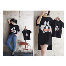 Family Matching Outfits Mother Daughter Father Son Clothes Kids Boys Girls Short Sleeve Cotton T-shirt Women Cartton Long Tops