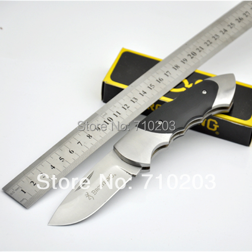 Browning Armored soldiers Hunting Pocket Knife Folding Knives Sanding Blade Steel G10 Handle