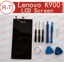 Original Lenovo K900 Touch Screen + Frame+ LCD display Screen Touch Digitzer glass replacement resembly For Lenovo K900