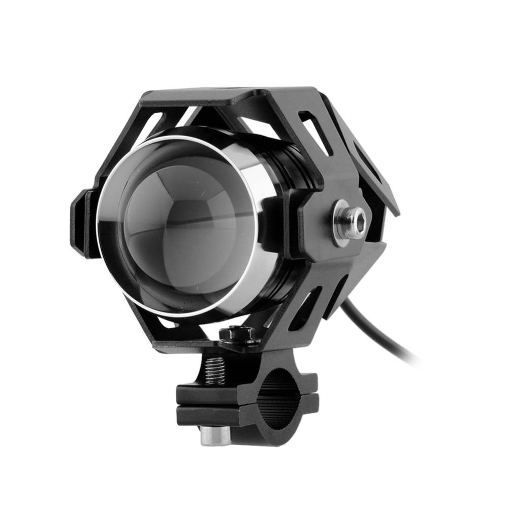 1 pair 2PCS Black Universal 125W 3000LM CREE U5 LED Motorcycle Driving Fog Headlight Spot Light
