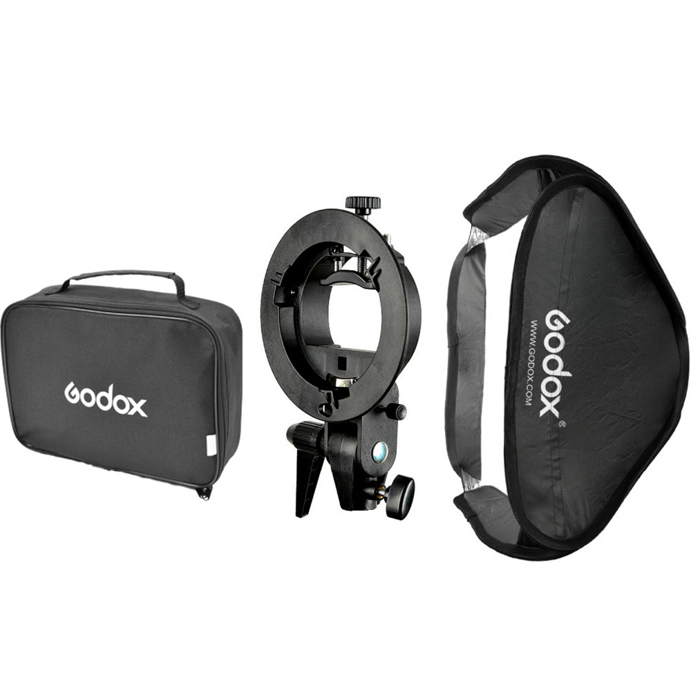 Floading-Adjustable-Godox-60-x-60cm-Flash-Softbox-Kit-with-S-Type-Bracket-Bowen-Mount-Holder