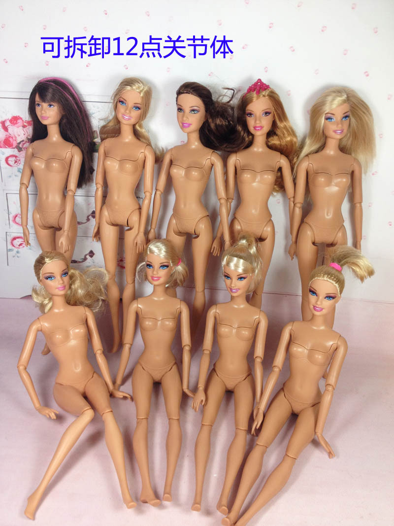 Limited Quantity Original Brand Dolls Naked Body For Barbies DIY  Fashionistas 12 Joints Body Detachable One Piece Free Shipping