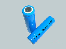 Richter Brand IFR Rechargeable Battery 14500 -500mah -3.2V flat/pointed   for Consumer Electronics