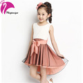 Girl Dress 2016 New Fashion Patchwork Mermaid Sleeveless Lace Kids Dresses For 4 15Y Children Girls