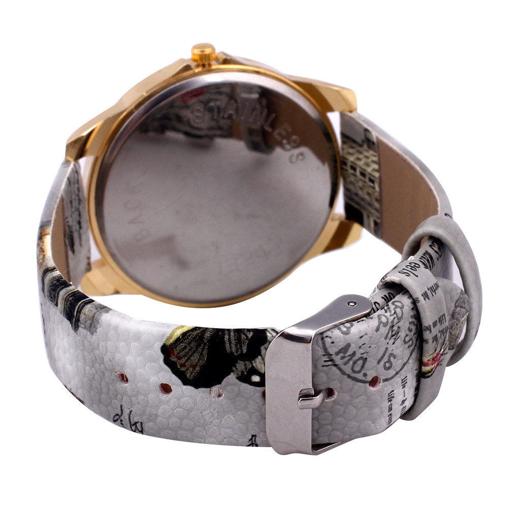 Relógio de Flor Feminino Pulseira de Couro Relógio de Flor Feminino Pulseira de Couro