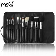 Pro MSQ Brand 11Pcs Makeup Brushes Sets With Bag Goat Hair Professional Cosmetic Kit Beauty Tools
