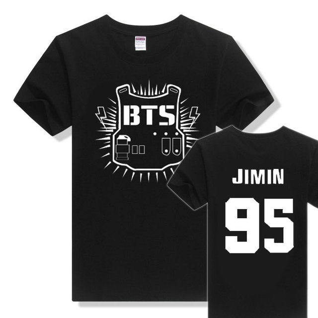 BTS bangtan мальчики 2016 новый парные футболки лето с коротким рукавом футболки пара одежда harajuku письмо печати мода топы рубашки