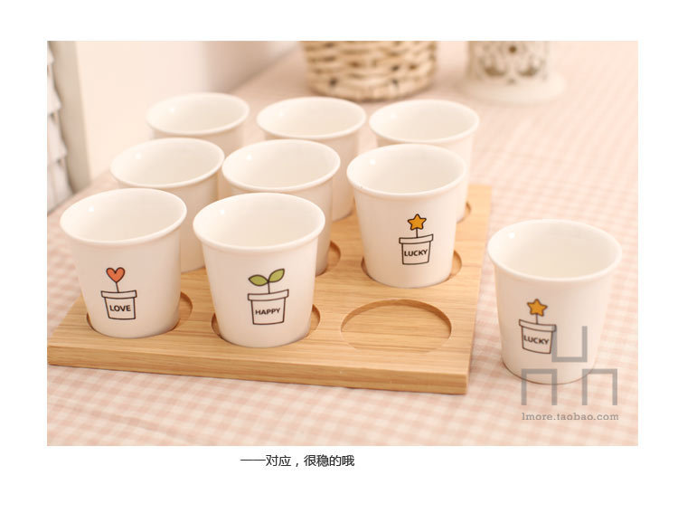 South Korean household mini fresh set of suit ceramic cup with nine cup coffee cup