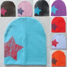 Hot Baby Kid Toddler Cute Stars Printed Hat Soft Warm Cotton Girl Boy Beanie Cap Free