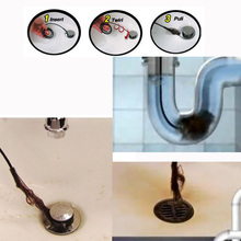 Drain Sink Cleaner Bathroom Unclog Sink Tub Toilet Snake Brush Hair Removal Tool