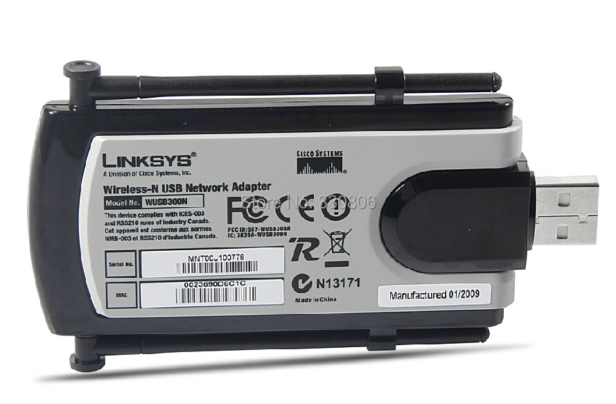 Linksys WUSB300N Wireless N Wifi Card USB Network Adapterin Network