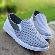 Sale HOT 2016 New Breathable Air Mesh Shoes Men Casual Slip On Loafers Luxury Brand Man Summer Low Top Flats Soft Outsole