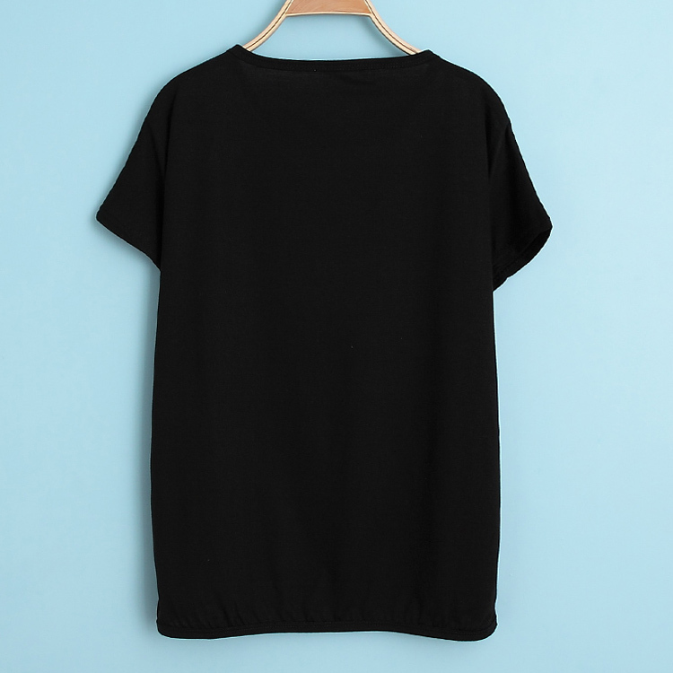 Высокое качество Harajuku череп печать 2015 fasnhion женщин майка черный с коротким рукавом 3d футболки роковой свободного покроя хлопка футболку