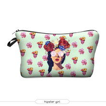Mini small cell phone bag 3D Printing hipster girls travel Women’s Cosmetic bag & cases Cute Handbags zipper makeup storage bag