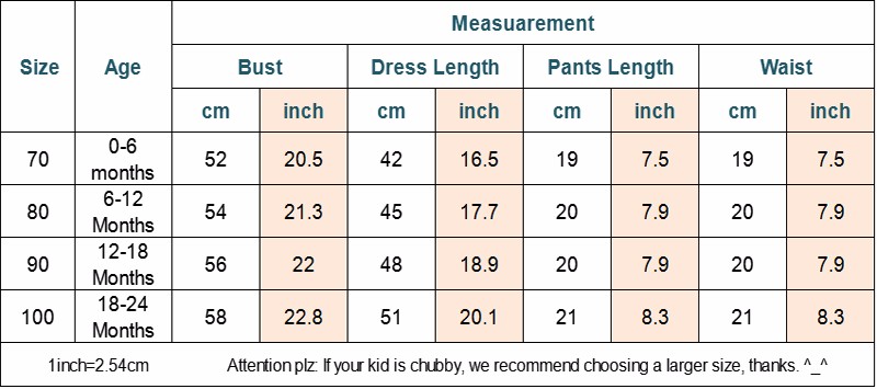 Chinese Clothing Size Chart