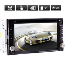 GPS Navi Car DVD Player HD Touch Screen Double 2DIN 6.2” Car Stereo Audio Radio Player Bluetooth iPod MP3 USB +Free Camera