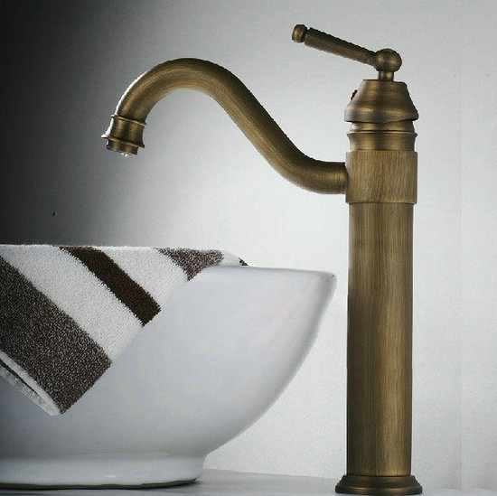 Single Handle Antique Brass Centerset Bathroom Sink Faucet - Wholesale - Free Shipping   HY-635