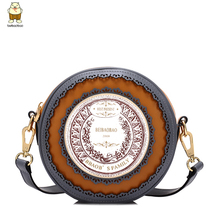 Ladies Handbags 2015 Brand Vintage circle Messenger Bag Pu Leather Solid Small Shoulder Mini bag Crossbody