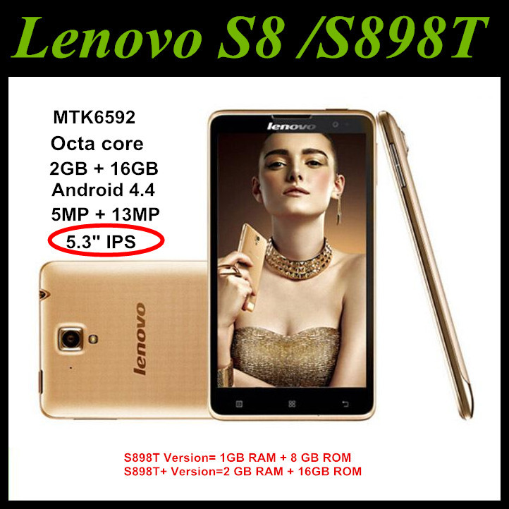 Original Lenovo S8 S898T S898T Mobile Phone MTK6592 Octa Core 5 3 IPS Android Smartphone 2GB