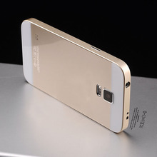 S5 Luxury Ultra thin Aluminum Metal Frame And Acrylic Battery Back Cover Case For Samsung Galaxy