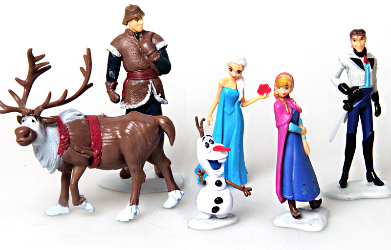 Elsa Anna Figure Toy Play Sets Anna Elsa Hans Kristoff Sven Olaf 6pcs/set Anime Figurines Hot Toys 2015
