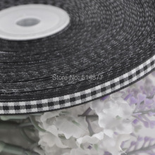 2/8″ 6mm Black tartan plaid ribbon bows appliques craft/sewing/doll Lots U pick 50Yard