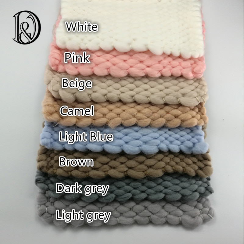 45x40cm Handwoven Soft Acrylic Blanket Basket Stuffer Filler Newborn Baby Photography Backdrops Photo Studio Props Shower Gift