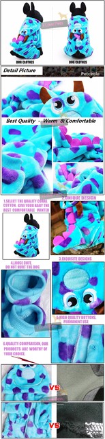 2019 High Quality Dog Pet Clothes Super Cute Party Dress up Dog Clothing Coat Dragon Small Medium dog Blue Summer Winter 2