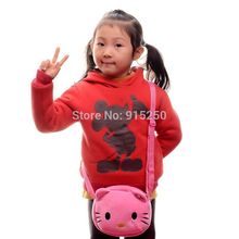 Hot Pink Hello Kitty Cat Plush One Single Messenger Round Handbag Bag 7*7” New Free Shipping