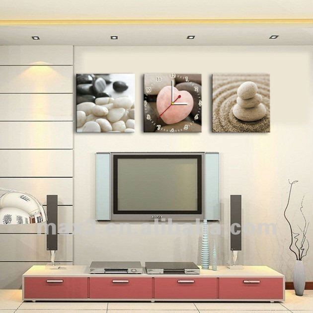 Pietra di arte della parete cornice decorativa foto orologio da ...