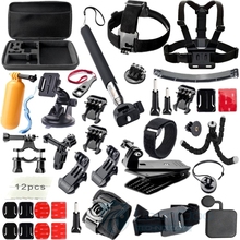 Gopro Accessories Set Helmet Harness Chest Belt Head Mount Strap Monopod Go pro hero3 Hero 4 session 3+ xiaomi yi SJ4000 GS42