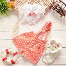 New 2015 summer girls clothing sets 3colors chiffon plaid sleeveless t shirt pant suits set baby