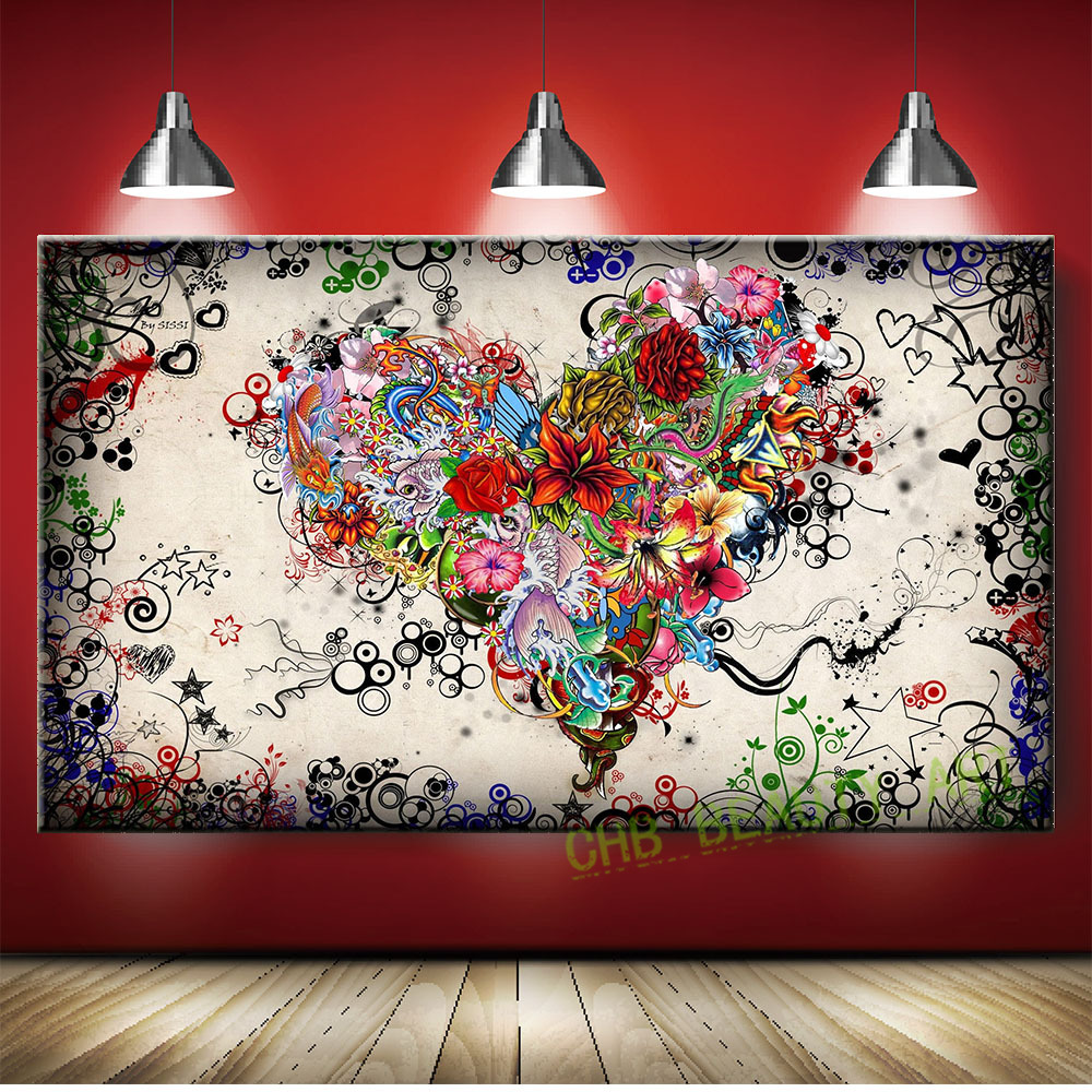 Abstract flower art koop goedkope abstract flower art loten van ...