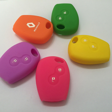 silicone car key case for Renault 2 buttons Clio Scenic Megane Duster Sandero Captur Twingo Modus
