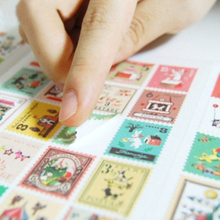 4Sheets/Pack New Francoise Theme Paper Stamp Sticker Diary Decorative Stickers Affixed H0198