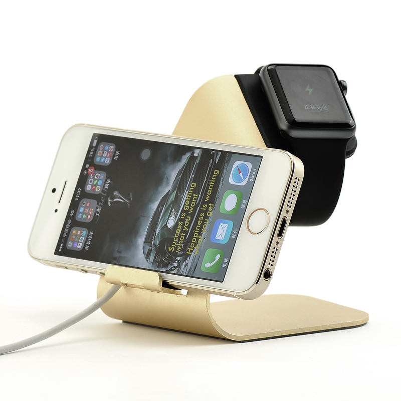 The new metal Watch charging base stents Cell Mobile Phone Holder Bracket Stands for iPhone 5