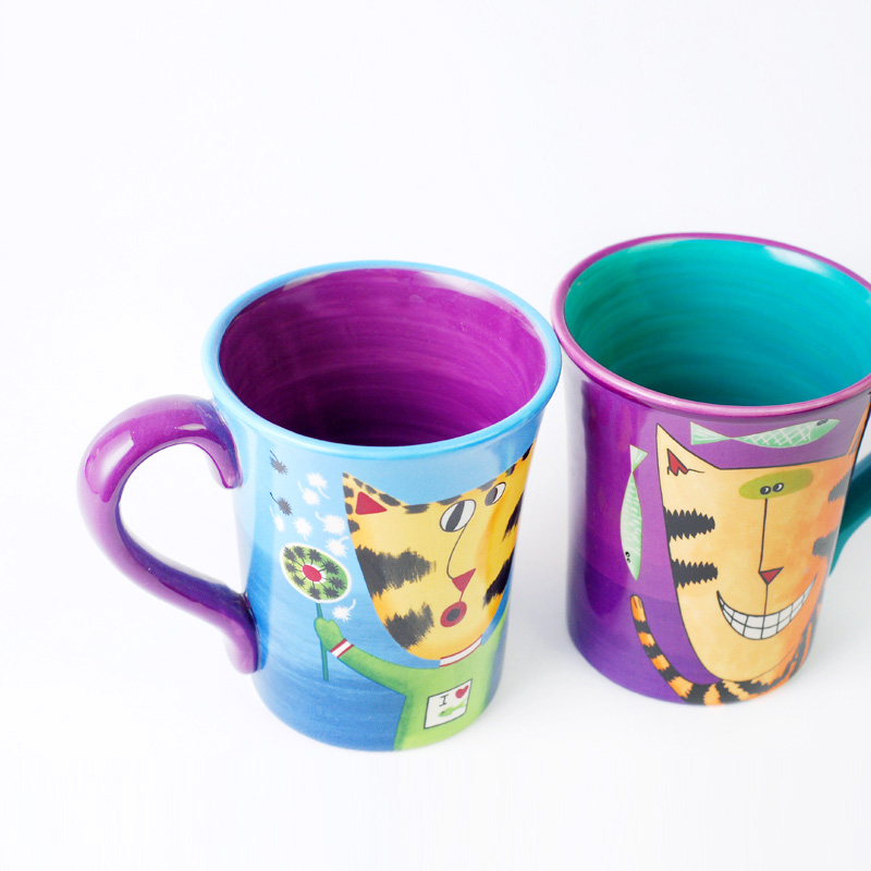 Gato taza de cerámica compra lotes baratos de gato taza ...