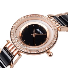 Luxury Women s Watch Women Rhinestone Watches Plastic Strap Lady Quartz Wristwatch With Diamond K485M RGB