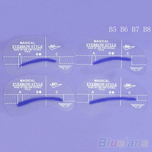 4pcs set Styles Grooming Stencil Kit Make Up MakeUp Shaping DIY Beauty Eyebrow Template Stencils Tools