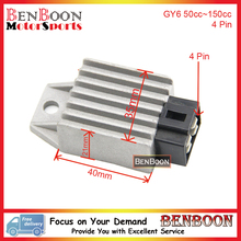 GY6 50cc 150cc VOLTAGE REGULATOR RECTIFIER 4 PIN 4T Chinese Scooter Parts ATV Znen Baotian Taotao Icebear Romet Free Shipping
