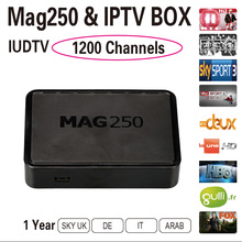 2016 Best Iptv Box 1 Year IUDTV IPTV Arabic Channels Sky IT DE UK Full European Channels With Mag 250 Tv Box Free Shipping