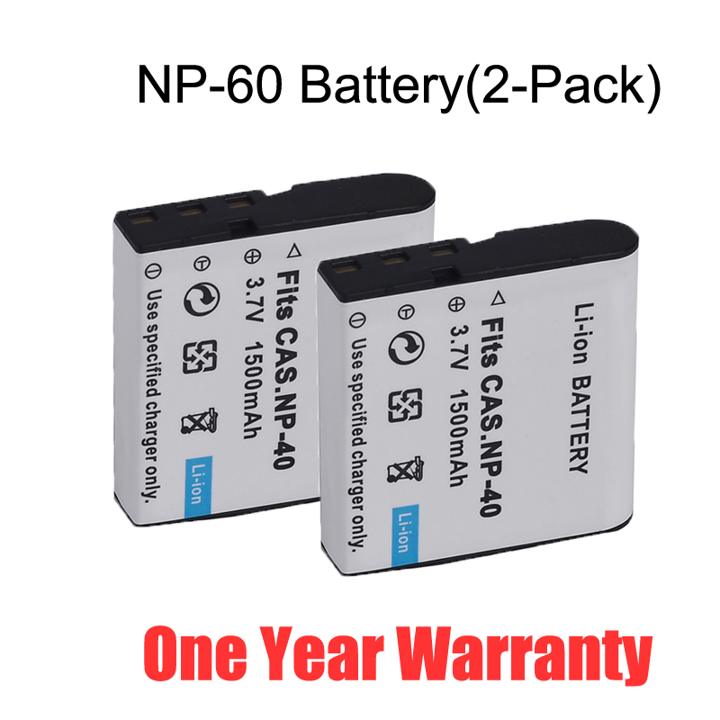 NP-40 NP40 NP 40 (2-Pack) Reachargeable    Casio Z1000 Z200 Z300 Z600 FC100 Z1050 Z1080 Z750 Z700