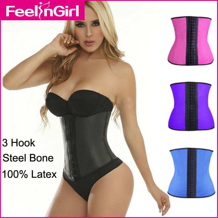 Steel Bone Waist Training Corset 100 Latex Corset Sexy Women Latex Waist Cincher Slimming Shapewear Bodysuit