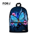 Fashion Preppy Style Butterfly Backpack Women Canvas Backpacks Children Animal Printing School Bags For Teenagers Girls