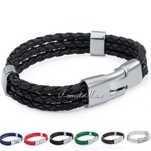 Free Shipping Fashion MENS Womens Jewelry Blue Rope Surfer Wrap Leather Bracelet Wristband Gift LB131