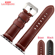 Laopijiang Leather watch straps Apple Watch Leather Watchband Iwatch watch strap leather belt with connector 38mm 42mm